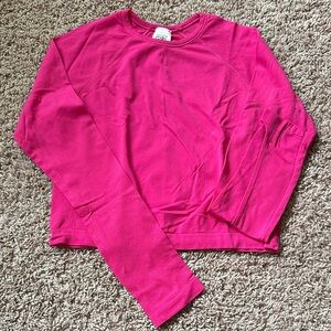 Athleta Vibrant Pink Long Sleeve Tee